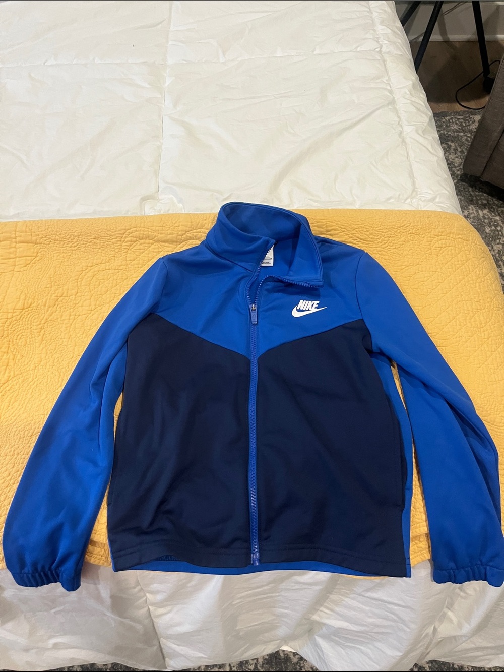Nike Blue and Navy Kids Zip-Up Track Jacket